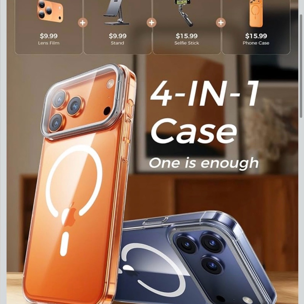 MAGIC JOHN for iPhone 17 Pro Max Magnetic Case with Foldable Stand